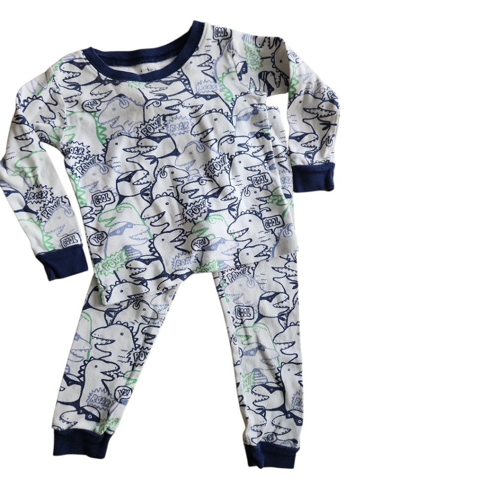 Boys Pajamas Bundle Size 2T Mix & Match Bears Moose Dinosaurs 5 Pcs VGUC